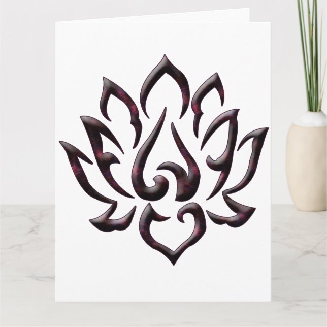 Lotus Flower Lila Universe Greeting Card Kort (Framsida)