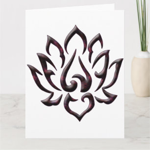 Lotus Flower Lila Universe Greeting Card Kort