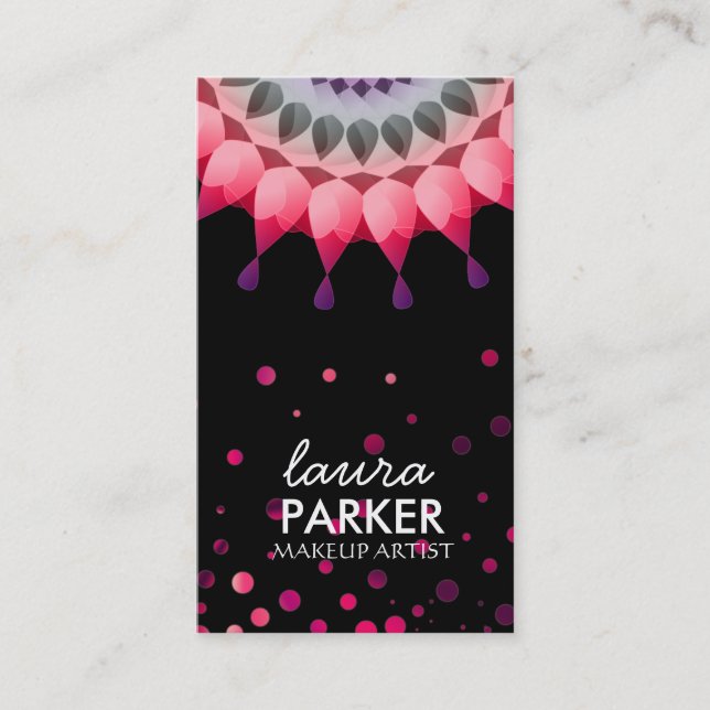 Lotus Flower Logotyp Elegant Makeup Artist Visitkort (Framsida)