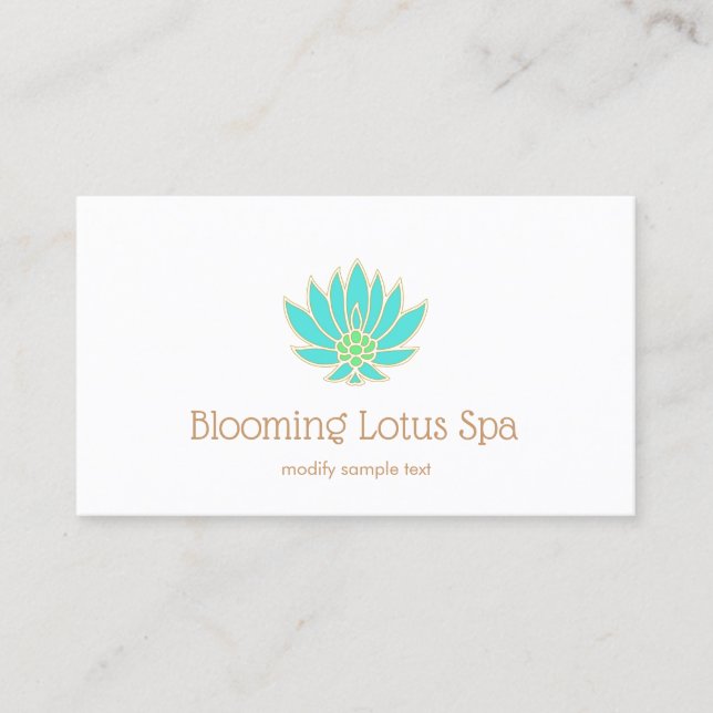 Lotus Flower Logotyp Natural & Alternative Medicin Visitkort (Framsida)