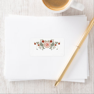 Lotus Flower Logotyp OM Adressetiketter för tom sy