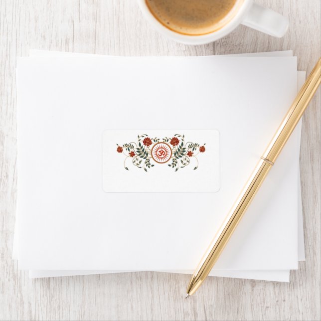 Lotus Flower Logotyp OM Adressetiketter för tom sy (Insitu)