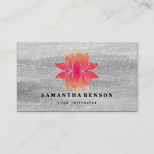 Lotus Flower Logotyp Yoga Visitkort