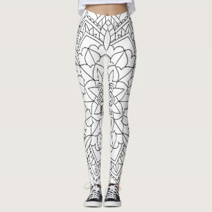 Lotus Flower Mandala Leggings