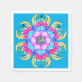 Lotus Flower Mandala Pappra Napkins Pappersservett