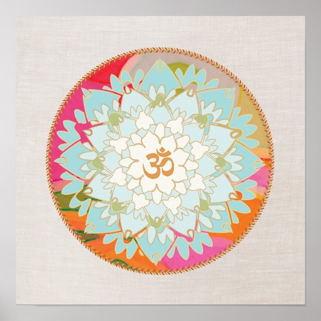 Lotus Flower Mandala Poster (Framsidan)