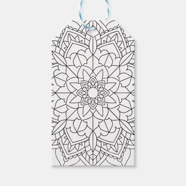 Lotus Flower Mandala Presentetikett (Framsidan)