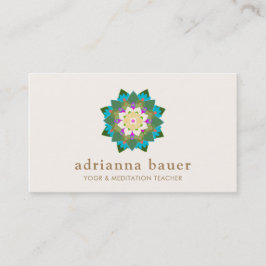 Lotus Flower Mandala Visitkort