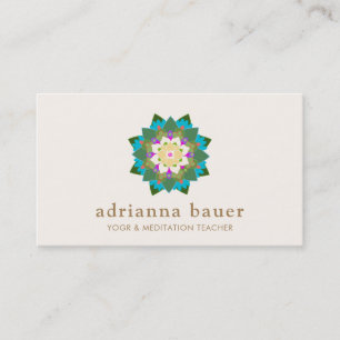 Lotus Flower Mandala Visitkort
