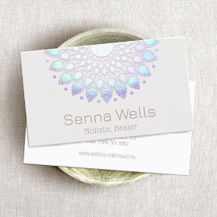 Lotus Flower Mandala, Yoga Instructor Visitkort
