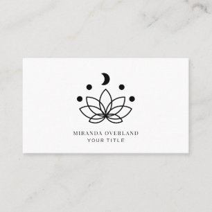 Lotus Flower Måne Affärskort Visitkort