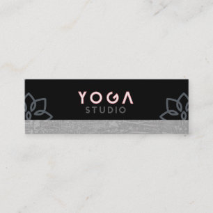Lotus Flower Marcular Yoga Teacher Yoga Studio Mini Visitkort