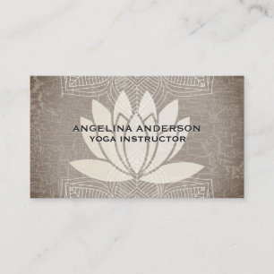 Lotus Flower Marcular Yoga Teacher Yoga Studio Visitkort