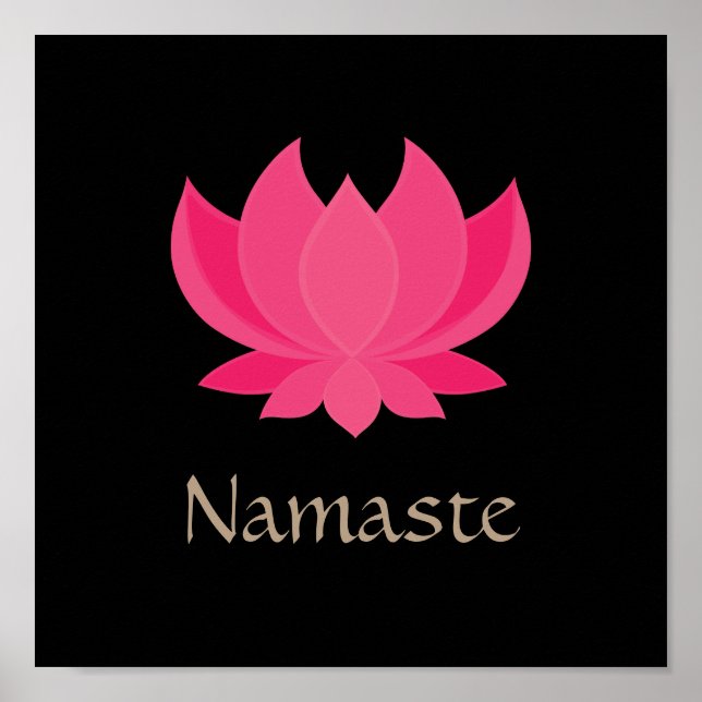 Lotus Flower Meditation Poster (Framsidan)