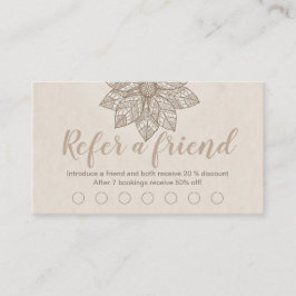 Lotus Flower, modernt terapiskript för massage Lojalitetskort