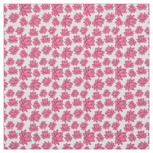 Lotus Flower Mönster i Rosa Färg Tyg