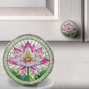 Lotus Flower Mosaic Art Knopp