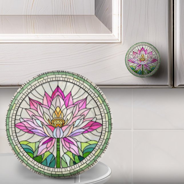 Lotus Flower Mosaic Art Knopp (Skapare uppladdad)