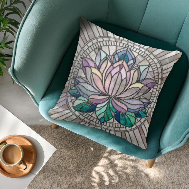 Lotus Flower Mosaic Art Kudde (Skapare uppladdad)