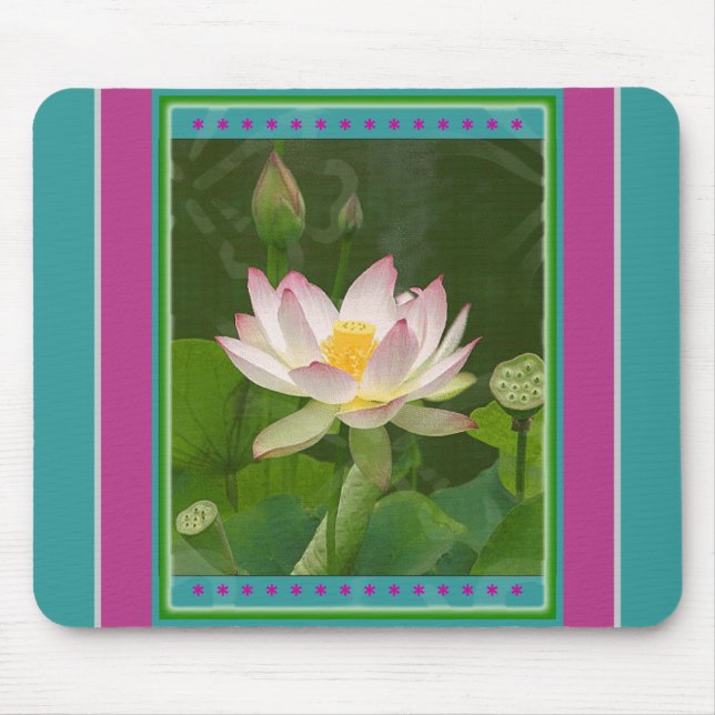 Lotus Flower Mousepad Musmatta (Framsidan)