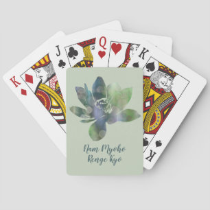 Lotus Flower Nam Myoho Renge Grönt Circle Casinokort