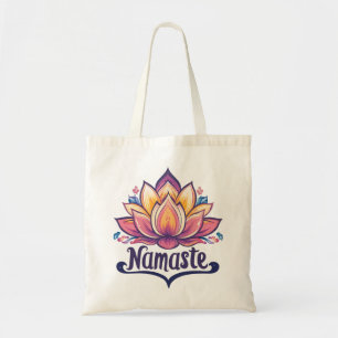 Lotus Flower 'Namaste' Tote Bag Tygkasse
