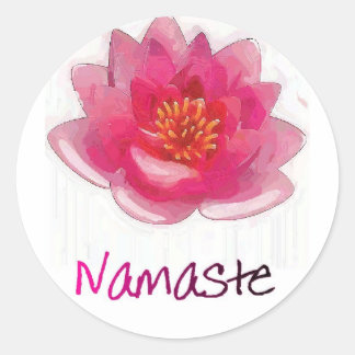 Lotus Flower "Namaste" Yoga Gifts Runt Klistermärke