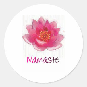 Lotus Flower "Namaste" Yoga Gifts Runt Klistermärke