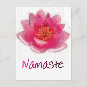 Lotus Flower "Namaste" Yoga Gifts Vykort