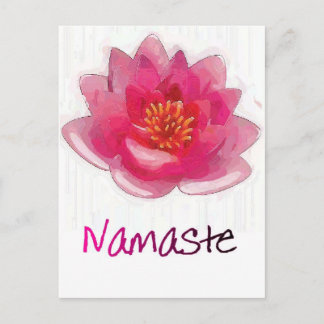 Lotus Flower "Namaste" Yoga Gifts Vykort