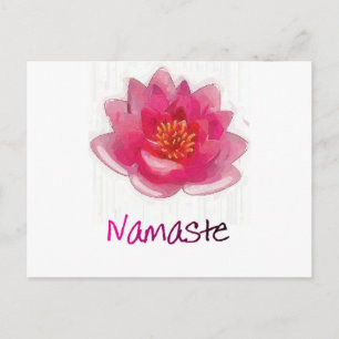 Lotus Flower "Namaste" Yoga Gifts Vykort