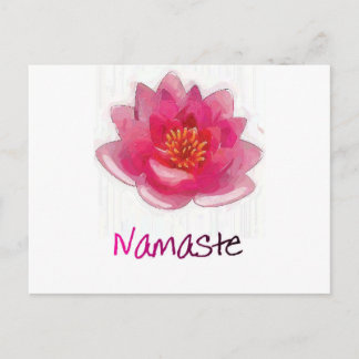 Lotus Flower "Namaste" Yoga Gifts Vykort