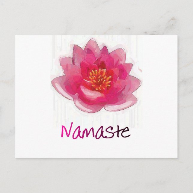 Lotus Flower "Namaste" Yoga Gifts Vykort (Framsida)