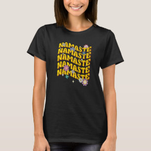 Lotus Flower Namaste Yoga Retro Meditation 1 T Shirt