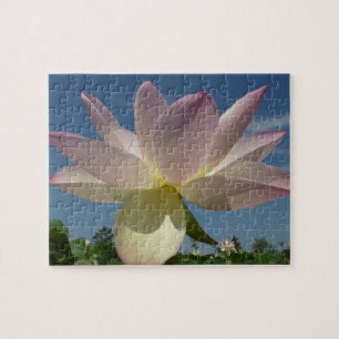 Lotus Flower och Blå himmel II Pussel
