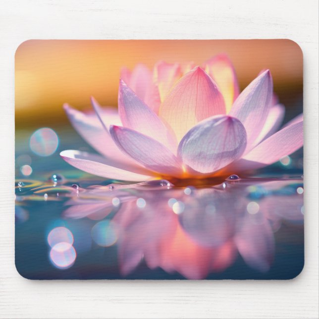 Lotus Flower Petal Nature Serene Lugn Musmatta (Framsidan)