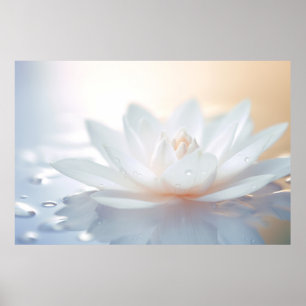Lotus Flower Petal Nature Serene Lugn Poster