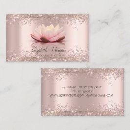Lotus Flower Ro Guld Glitter Dust Yoga Visitkort