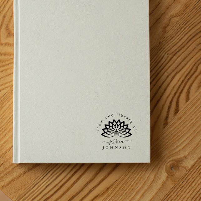 Lotus Flower-Snyggten Bibliotek i Bok Stämpel (Skapare uppladdad)