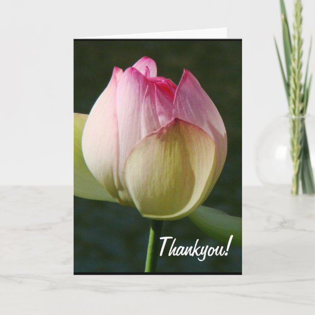 Lotus Flower Tack Card Kort (Framsida)