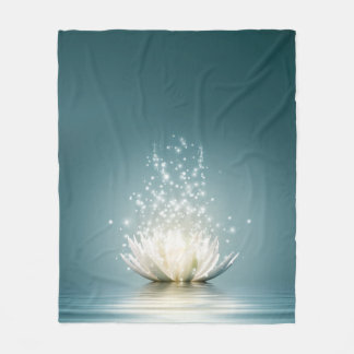 Lotus Flower Throw Blanket Fleecefilt