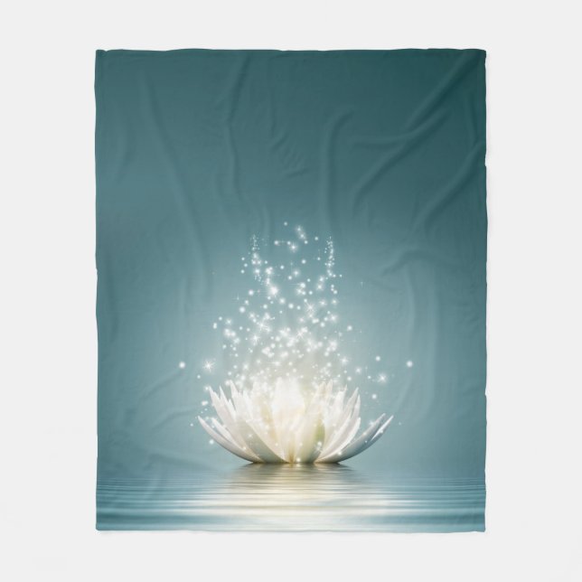 Lotus Flower Throw Blanket Fleecefilt (Framsidan)