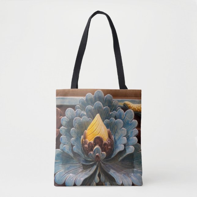 Lotus Flower Tote Bag Tygkasse (Framsida)
