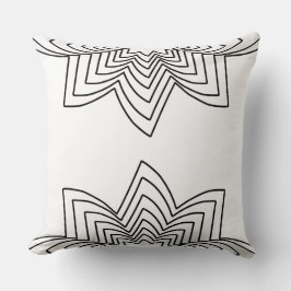 Lotus Flower Tribal Lumbar Pillow Kudde