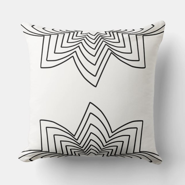 Lotus Flower Tribal Lumbar Pillow Kudde (Framsida)