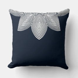 Lotus Flower Tribal Lumbar Pillow Kudde