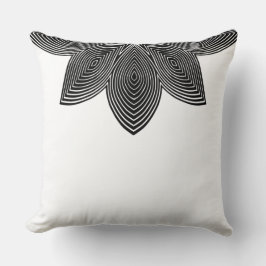 Lotus Flower Tribal Lumbar Pillow Kudde