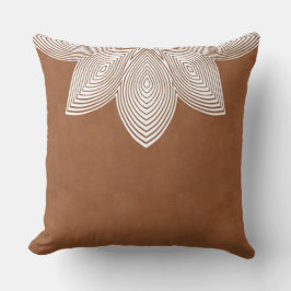 Lotus Flower Tribal Lumbar Pillow Kudde