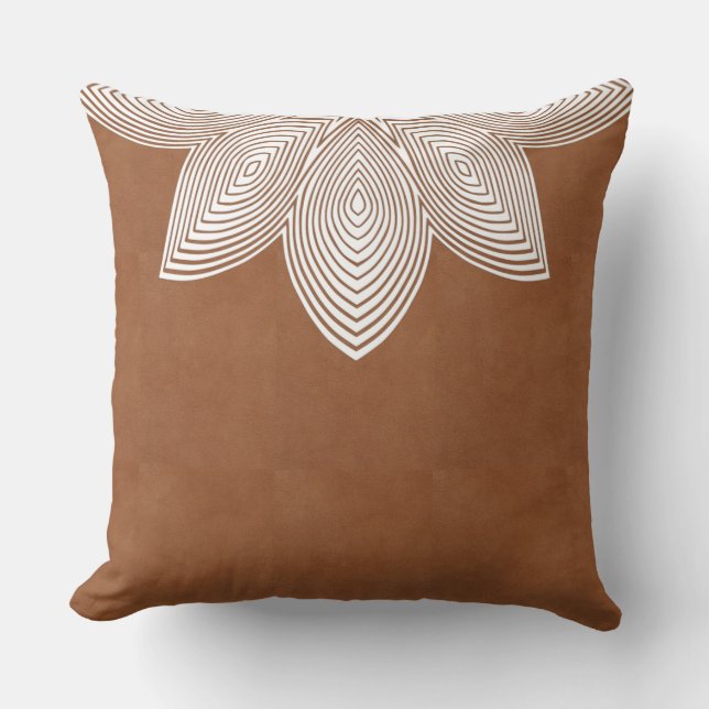 Lotus Flower Tribal Lumbar Pillow Kudde (Framsida)