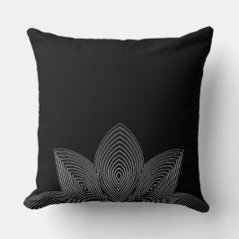 Lotus Flower Tribal Lumbar Pillow Kudde